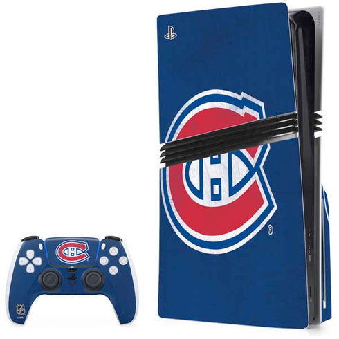 NHL Montreal Canadiens Distressed PlayStation PS5 Skins