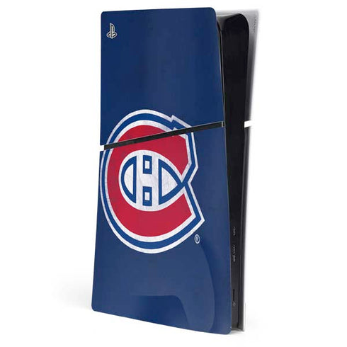 NHL Montreal Canadiens Distressed PS5 Slim Digital Edition Console Skin