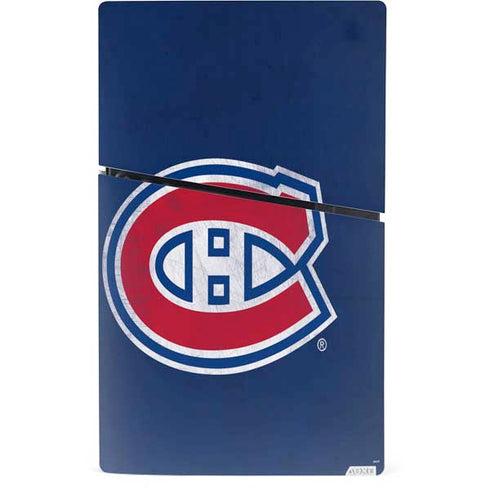 NHL Montreal Canadiens Distressed PS5 Slim Digital Edition Console Skin