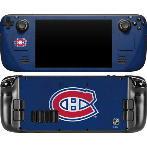 NHL Montreal Canadiens Distressed Steam Deck Handheld Gaming Computer OLED Skin