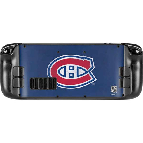 NHL Montreal Canadiens Distressed Steam Deck Handheld Gaming Computer OLED Skin