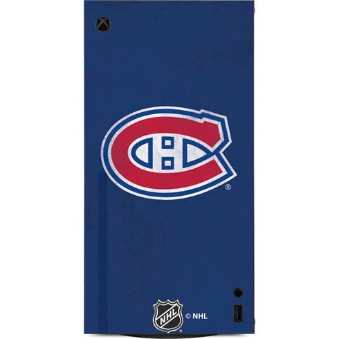 NHL Montreal Canadiens Distressed XBox Series X Digital Edition Console Skin