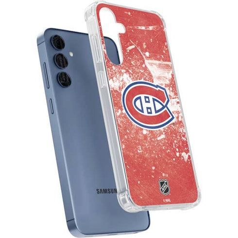 NHL Montreal Canadiens Frozen Galaxy A35 5G Clear Case