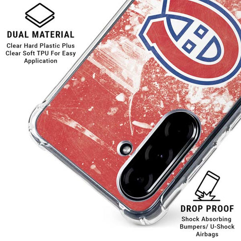 NHL Montreal Canadiens Frozen Galaxy A36 5G Clear Case