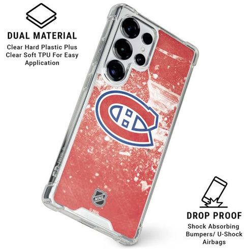 NHL Montreal Canadiens Frozen Galaxy S25 Ultra Clear Case