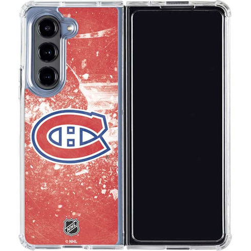 NHL Montreal Canadiens Frozen Galaxy Z Fold5 5G Clear Case