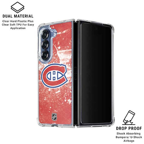 NHL Montreal Canadiens Frozen Galaxy Z Fold6 Clear Case