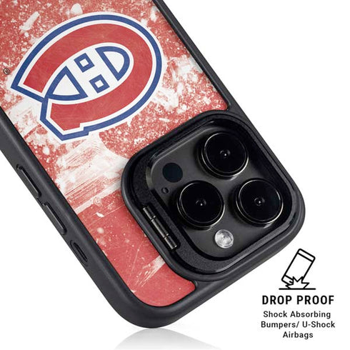 NHL Montreal Canadiens Frozen iPhone 15 Pro Kickstand Case