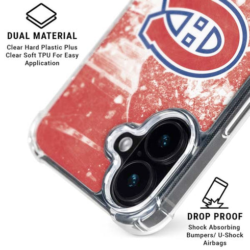 NHL Montreal Canadiens Frozen iPhone 16 Clear Case