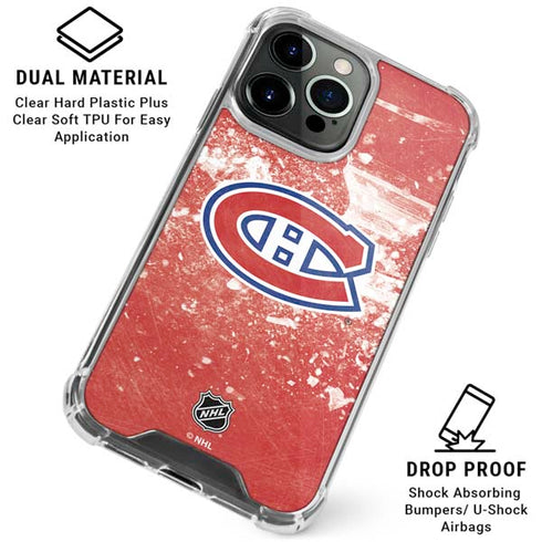 NHL Montreal Canadiens Frozen iPhone 16 Pro Clear Case