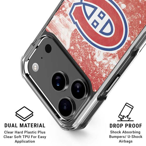NHL Montreal Canadiens Frozen iPhone 18 Pro Clear Case