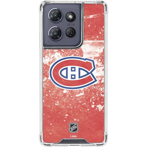NHL Montreal Canadiens Frozen Moto G 5G (2025) Clear Case