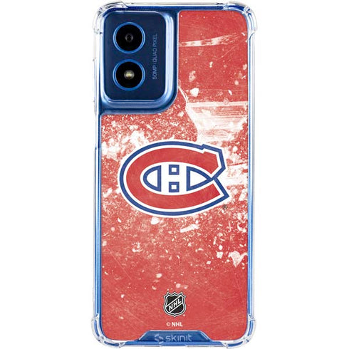 NHL Montreal Canadiens Frozen Moto G Play 4G (2024) Clear Case