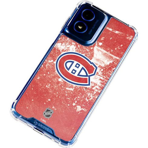 NHL Montreal Canadiens Frozen Moto G Play 4G (2024) Clear Case