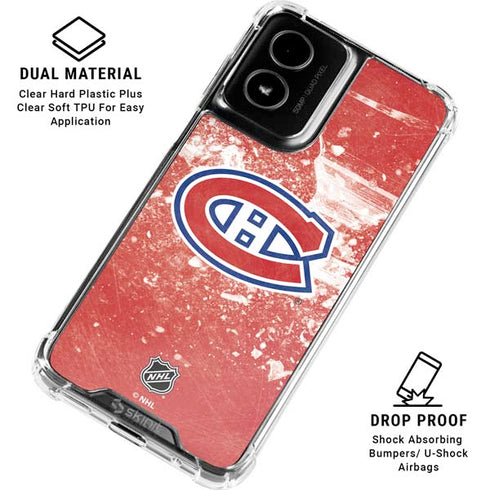 NHL Montreal Canadiens Frozen Moto G Power 5G (2024) Clear Case