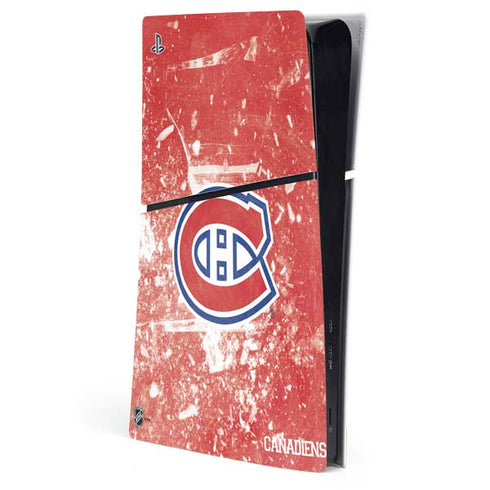 NHL Montreal Canadiens Frozen PS5 Slim Digital Edition Console Skin