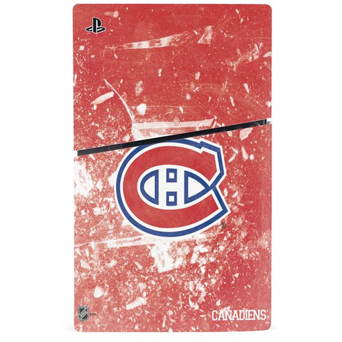 NHL Montreal Canadiens Frozen PS5 Slim Digital Edition Console Skin