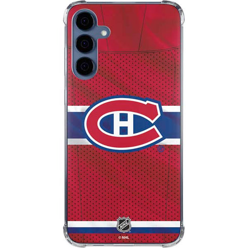 NHL Montreal Canadiens Home Jersey Galaxy A35 5G Clear Case