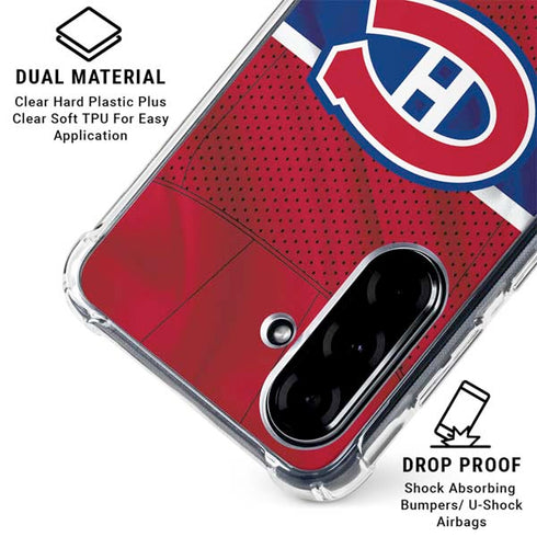 NHL Montreal Canadiens Home Jersey Galaxy A36 5G Clear Case