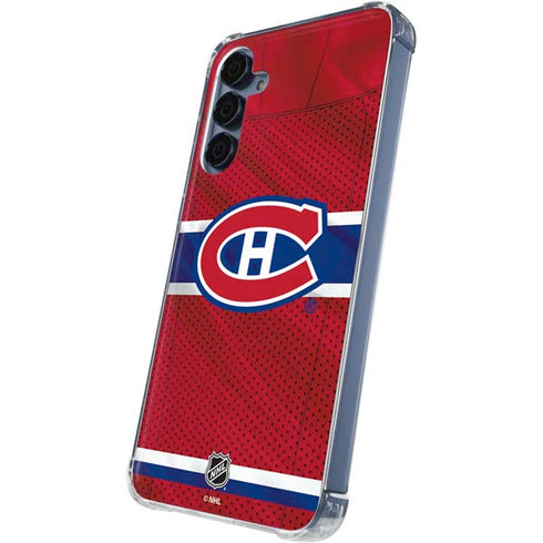 NHL Montreal Canadiens Home Jersey Galaxy A55 5G Clear Case