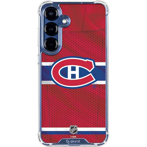 NHL Montreal Canadiens Home Jersey Galaxy S25 Clear Case