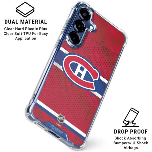 NHL Montreal Canadiens Home Jersey Galaxy S25 Plus Clear Case