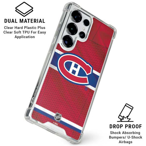 NHL Montreal Canadiens Home Jersey Galaxy S25 Ultra Clear Case