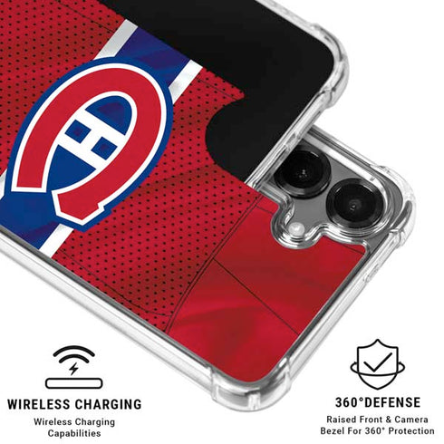 NHL Montreal Canadiens Home Jersey Galaxy S26 Clear Case