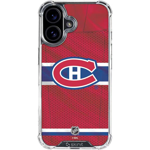 NHL Montreal Canadiens Home Jersey iPhone 16 Clear Case