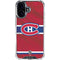 NHL Montreal Canadiens Home Jersey iPhone 16 Clear Case
