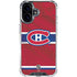 NHL Montreal Canadiens Home Jersey iPhone 16 Clear Case