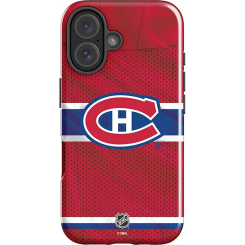 NHL Montreal Canadiens Home Jersey iPhone 16 Impact Case