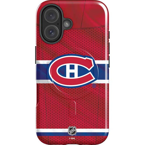 NHL Montreal Canadiens Home Jersey iPhone 16 Magsafe Impact Case