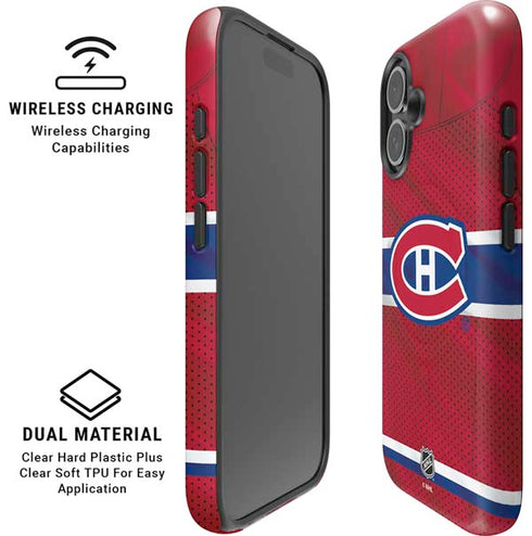NHL Montreal Canadiens Home Jersey iPhone 16 Magsafe Impact Case