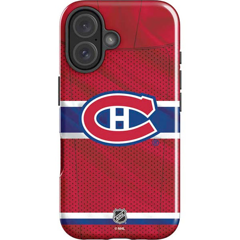 NHL Montreal Canadiens Home Jersey iPhone 16 Plus Impact Case