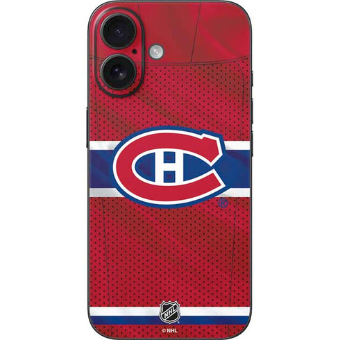 NHL Montreal Canadiens Home Jersey iPhone 16 Skin