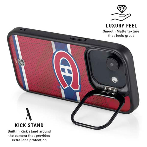 NHL Montreal Canadiens Home Jersey iPhone 16e Kickstand Case
