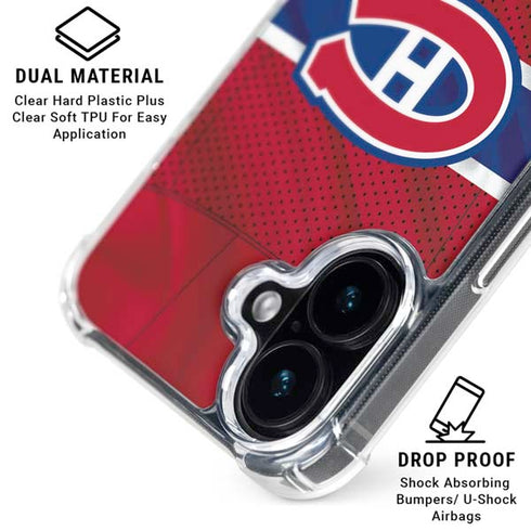 NHL Montreal Canadiens Home Jersey iPhone 17 Clear Case