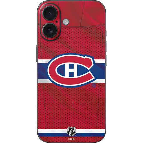 NHL Montreal Canadiens Home Jersey iPhone 17 Skin