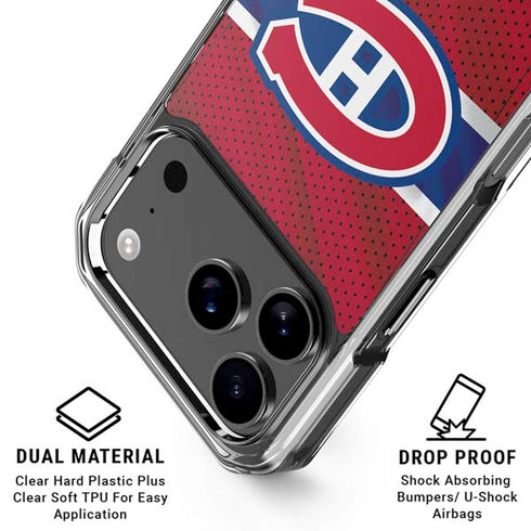 NHL Montreal Canadiens Home Jersey iPhone 18 Pro Clear Case