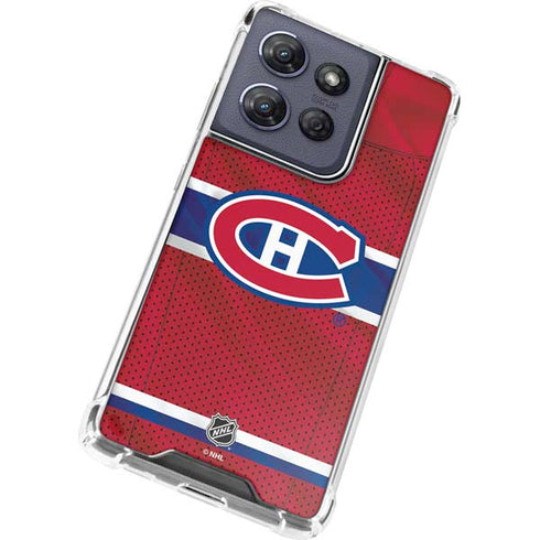 NHL Montreal Canadiens Home Jersey Moto G 5G (2025) Clear Case