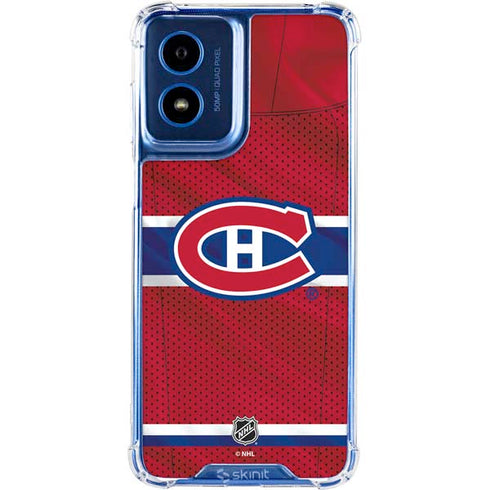 NHL Montreal Canadiens Home Jersey Moto G 5G (2024) Clear Case
