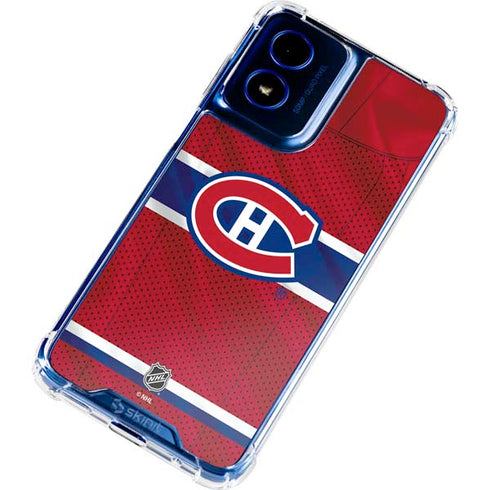NHL Montreal Canadiens Home Jersey Moto G 5G (2024) Clear Case