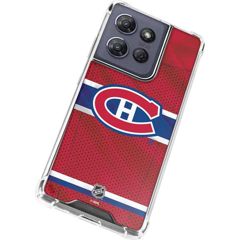 NHL Montreal Canadiens Home Jersey Moto G Play 5G (2025) Clear Case