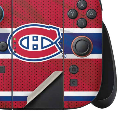 NHL Montreal Canadiens Home Jersey Nintendo Switch 2 (2025) Joy-Con Controller Skin