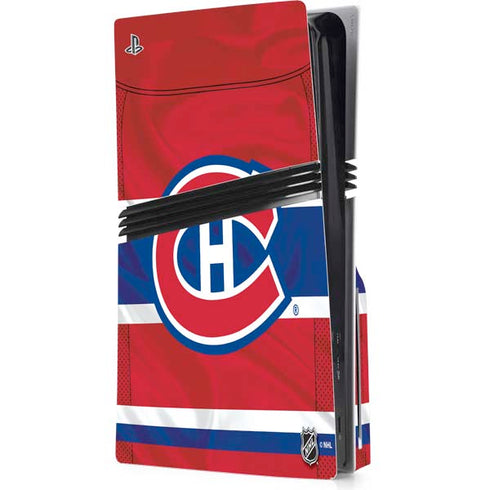 NHL Montreal Canadiens Home Jersey PS5 Pro Disk Console Skin