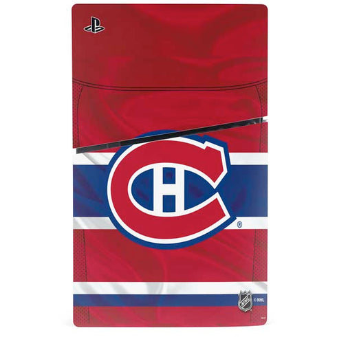 NHL Montreal Canadiens Home Jersey PS5 Slim Digital Edition Console Skin