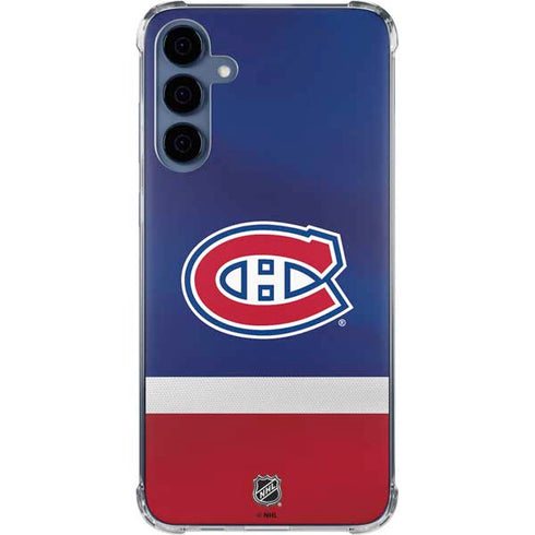 NHL Montreal Canadiens Jersey Galaxy A55 5G Clear Case