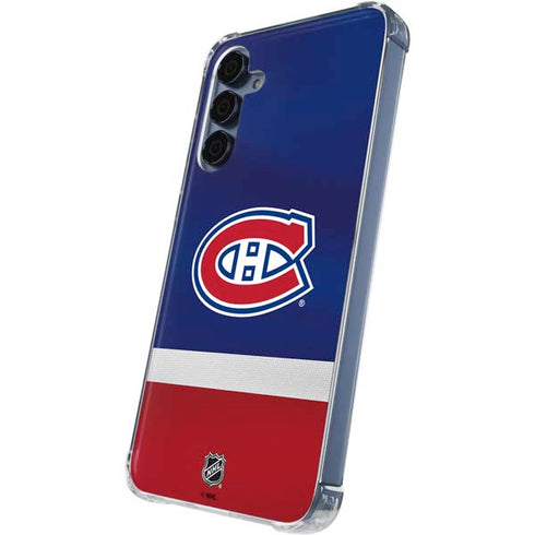 NHL Montreal Canadiens Jersey Galaxy A55 5G Clear Case