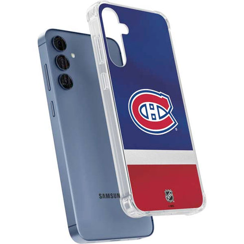 NHL Montreal Canadiens Jersey Galaxy A55 5G Clear Case